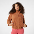 High-Pile Fleece Bomber Jacket - Mocha