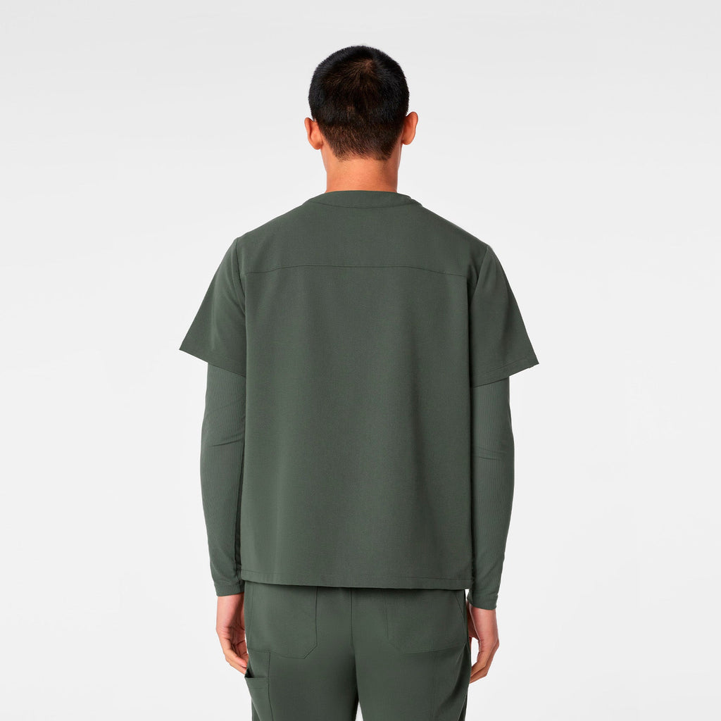 Surrey V-Neck Scrub Top - Moss