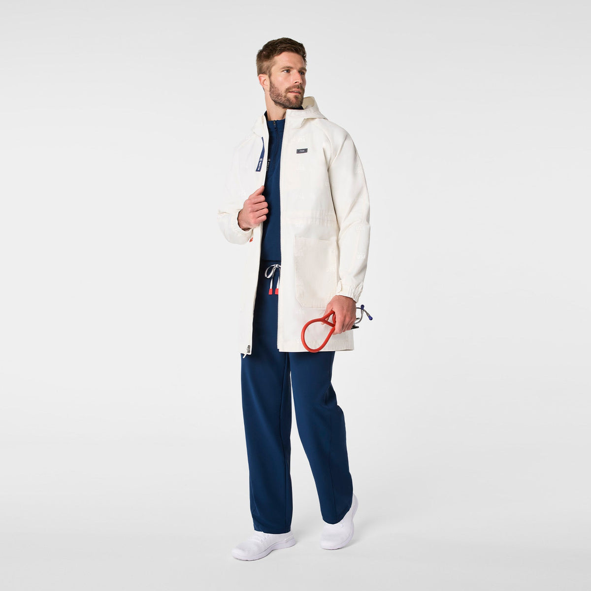 FIGS x Team USA On-Shift Stadium Jacket™ - Off White