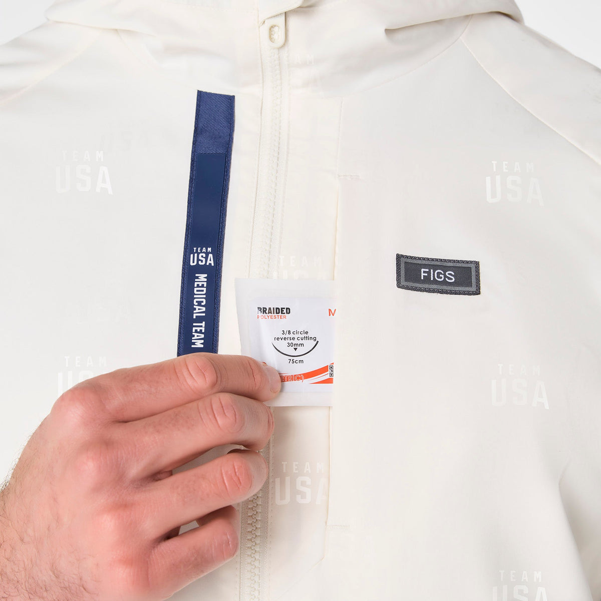 FIGS x Team USA On-Shift Stadium Jacket™ - Off White