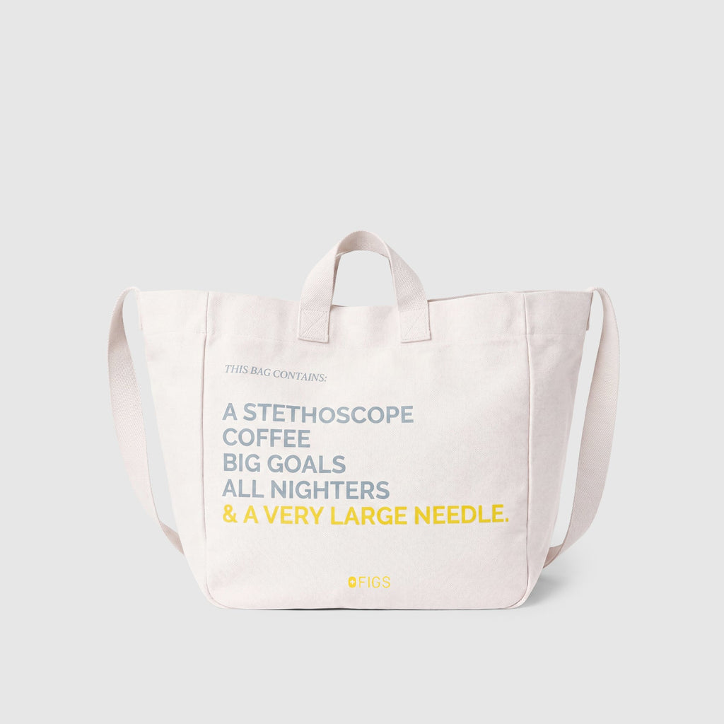 A Very Large Needle Canvas Tote - Off White