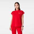 Rafaela Oversized Scrub Top™ - Pop Red