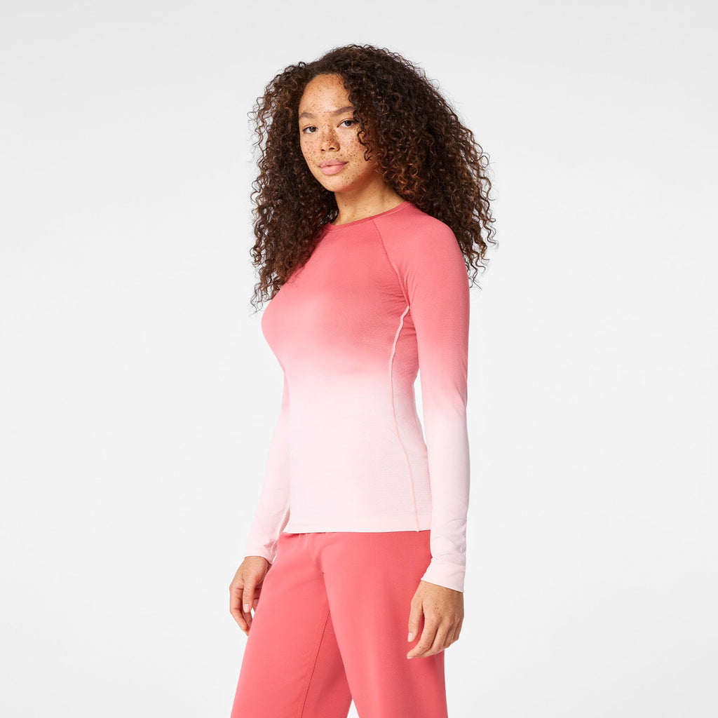 Salta Seamless Long-Sleeve Underscrub - Pulmonary Pink