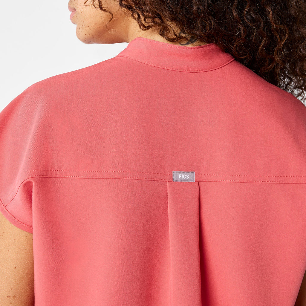 Rafaela Oversized Scrub Top™ - Pulmonary Pink