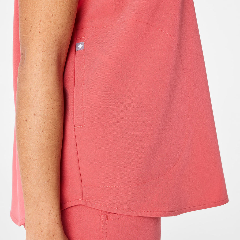 Rafaela Oversized Scrub Top™ - Pulmonary Pink