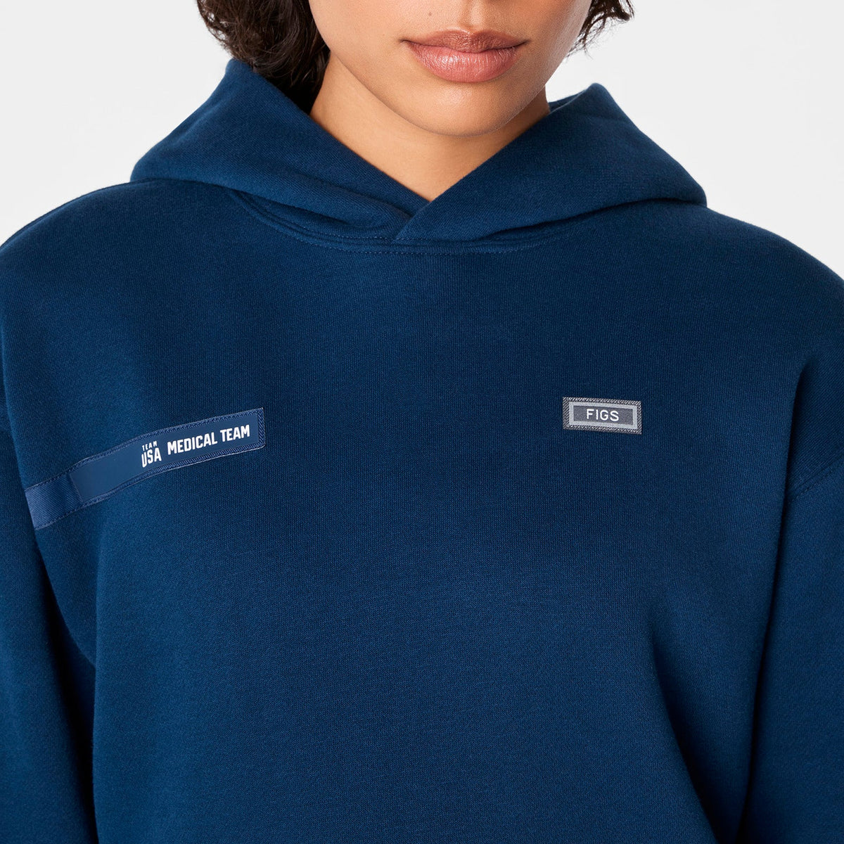 FIGS x Team USA Hoodie Sweatshirt - Team USA Blue