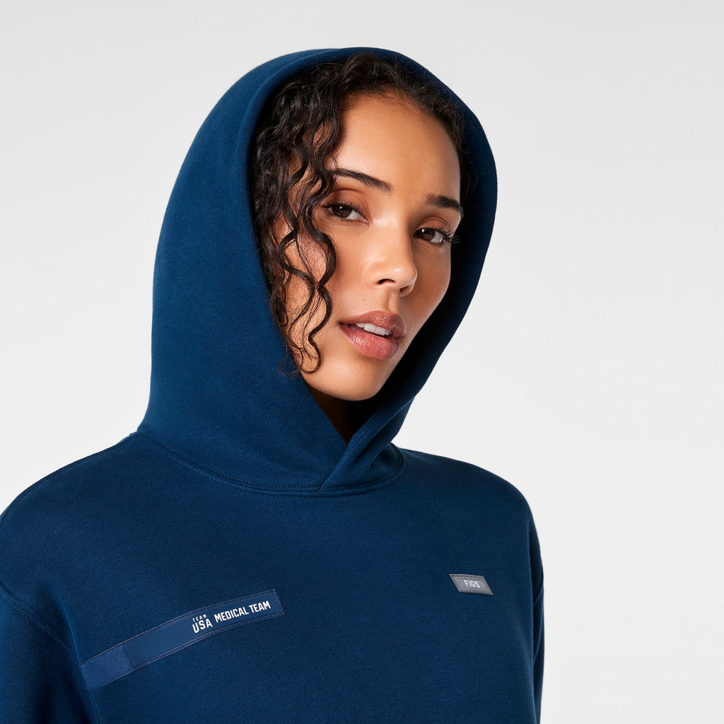 FIGS x Team USA Hoodie Sweatshirt - Team USA Blue
