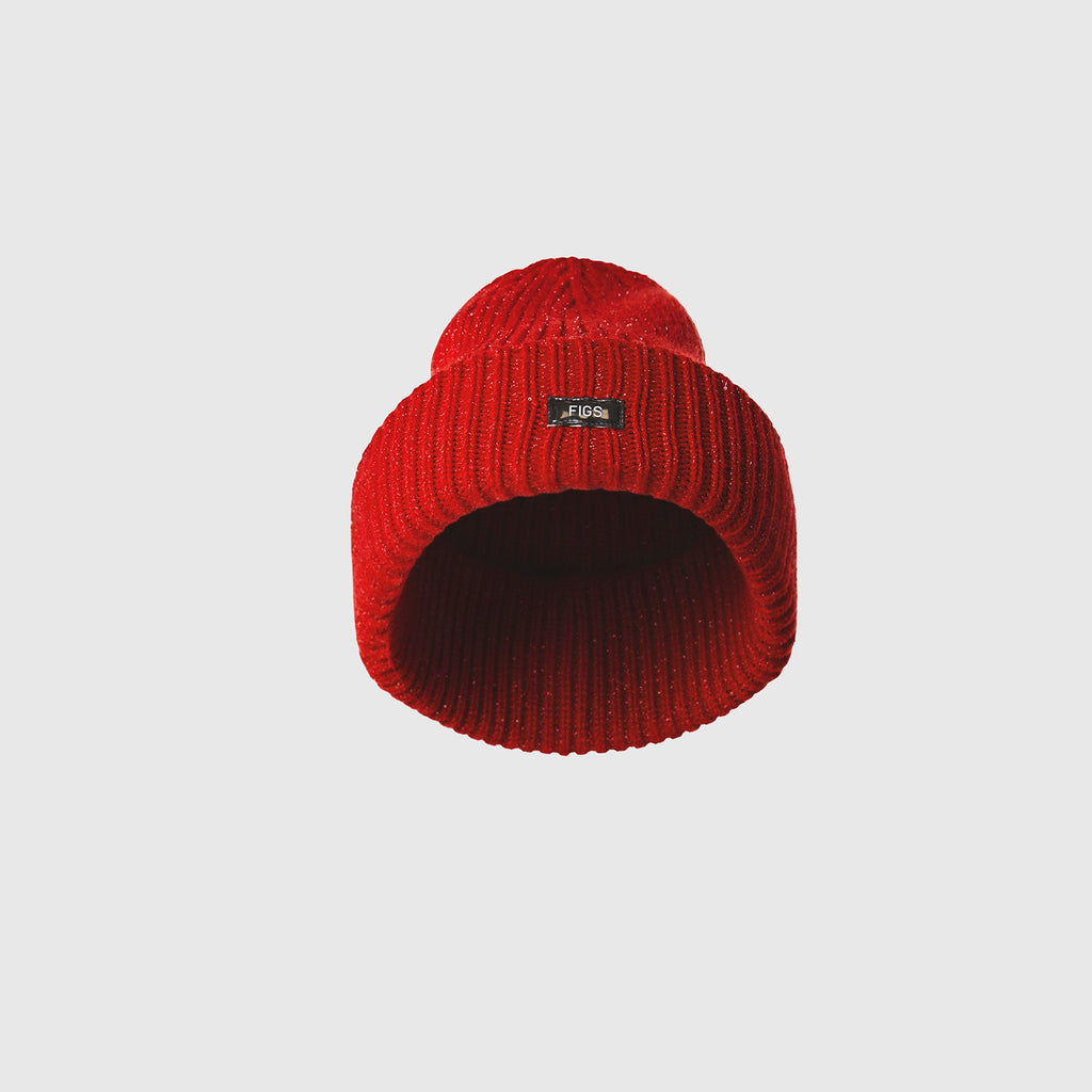 FIGS Logo Beanie - Winning Red
