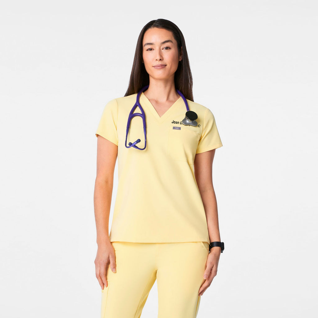 Catarina Scrub Top™ - Butter Yellow
