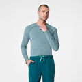 Makato Seamless Long-Sleeve Underscrub - Caribbean Blue