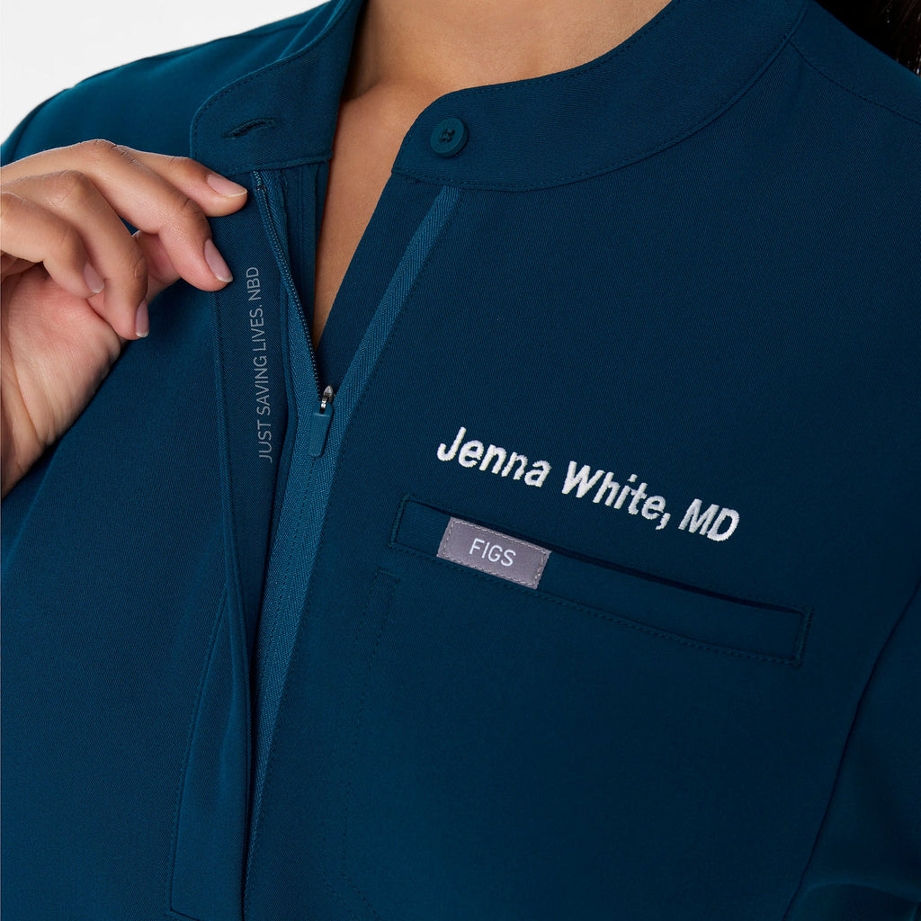 Montex Relaxed Scrub Top - Deep Reef