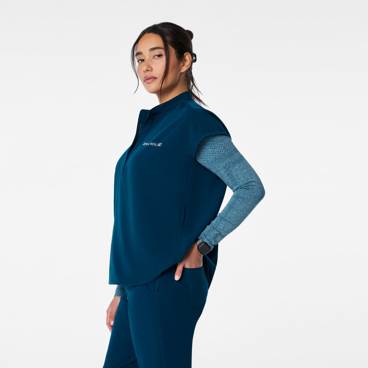 Rafaela Oversized Scrub Top™ - Deep Reef