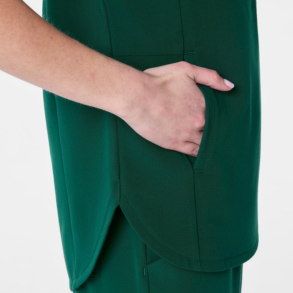 Montex Relaxed Scrub Top - Forest Green