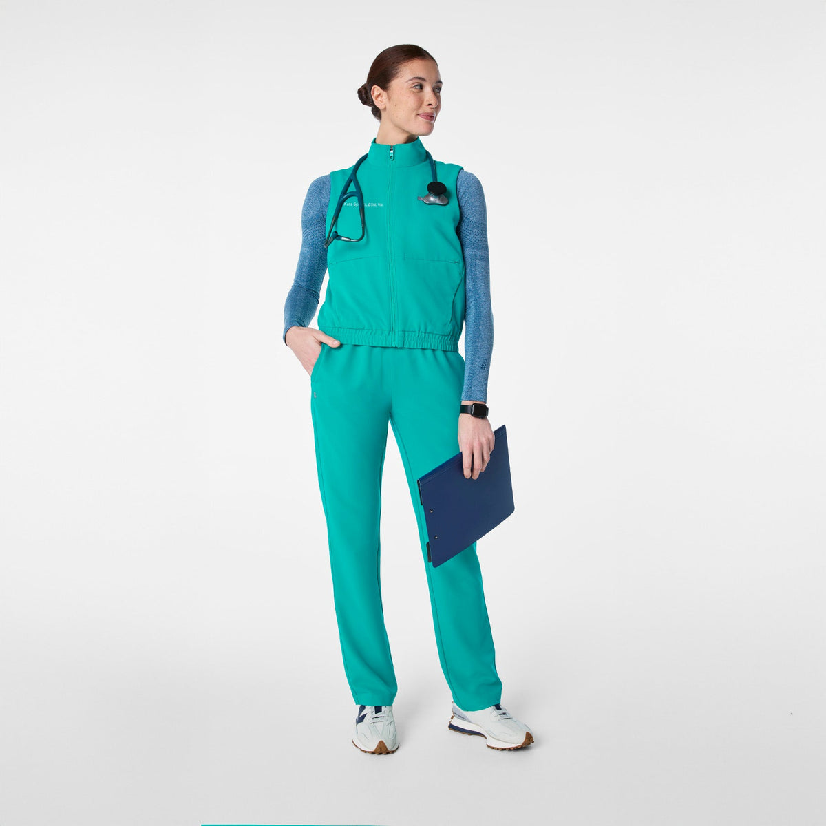 Sydney Scrub Vest - Lagoon