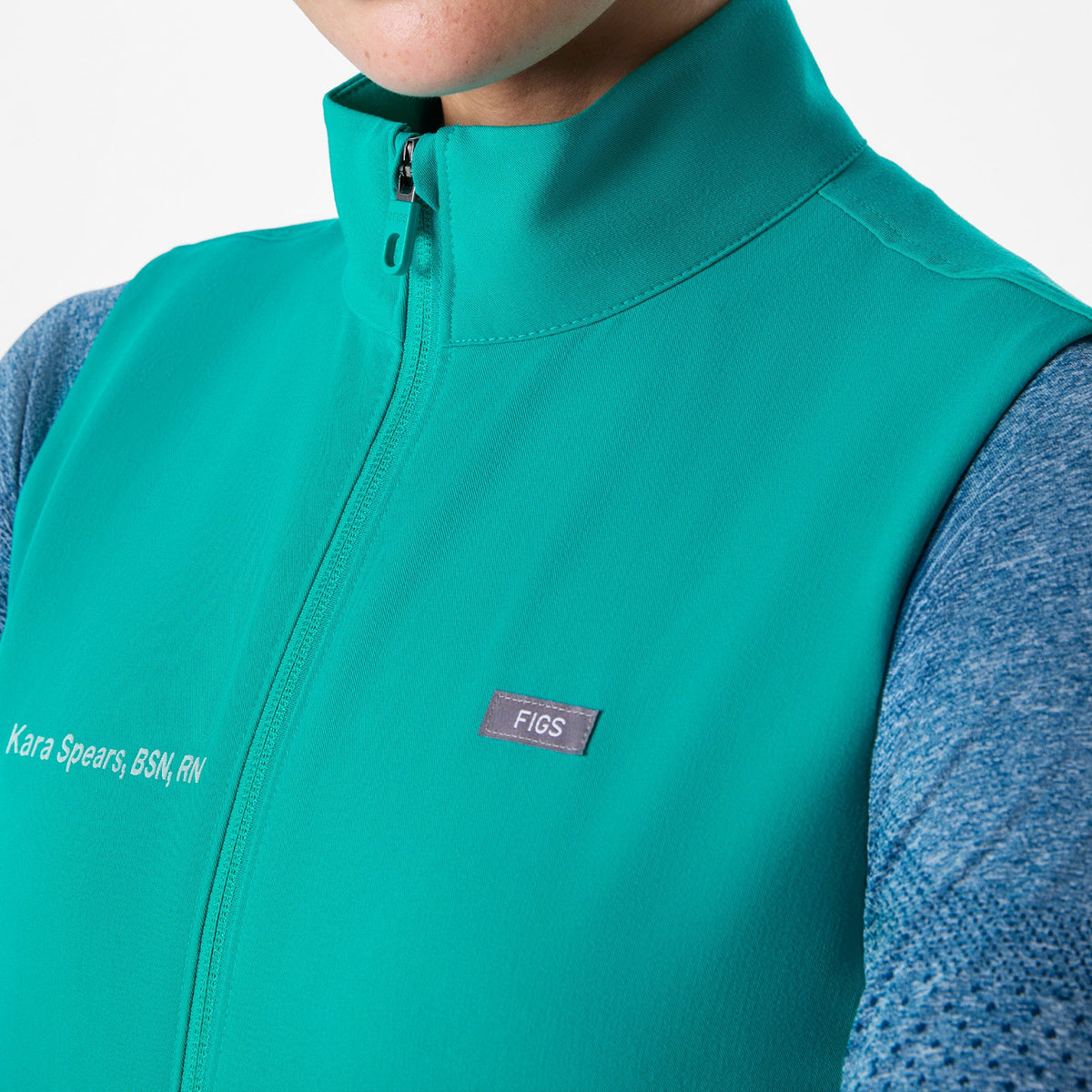 Sydney Scrub Vest - Lagoon