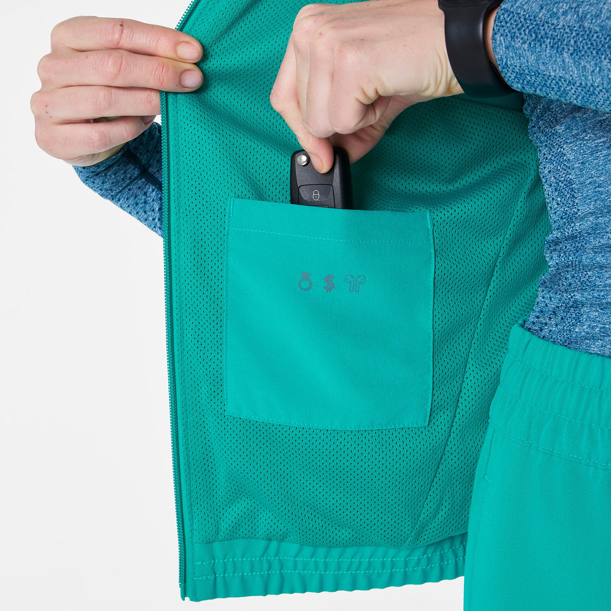 Sydney Scrub Vest - Lagoon