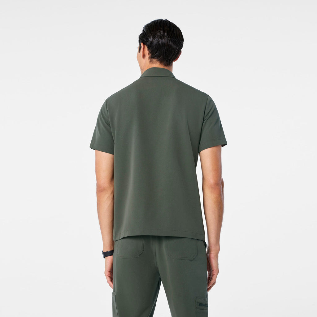 Eugene Polo Scrub Top - Moss