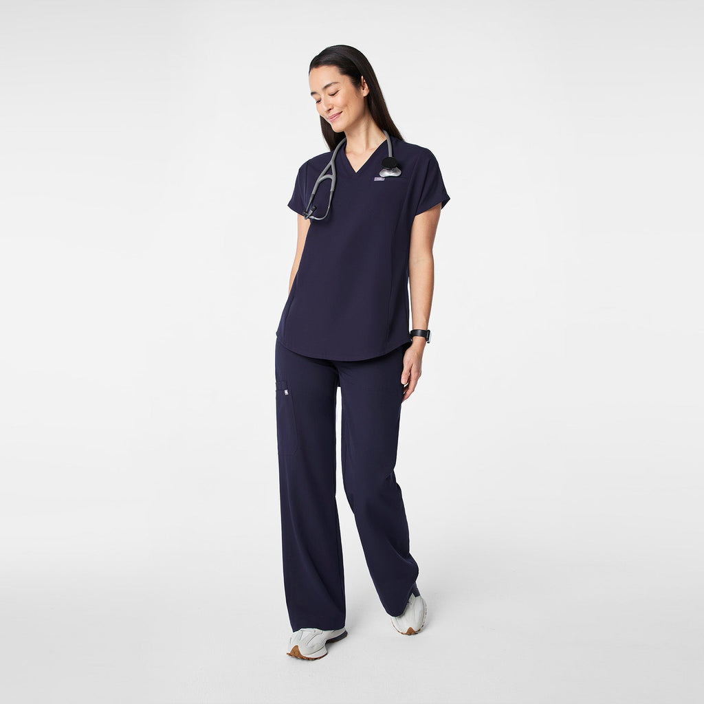 Addison Tunic Scrub Top - Navy