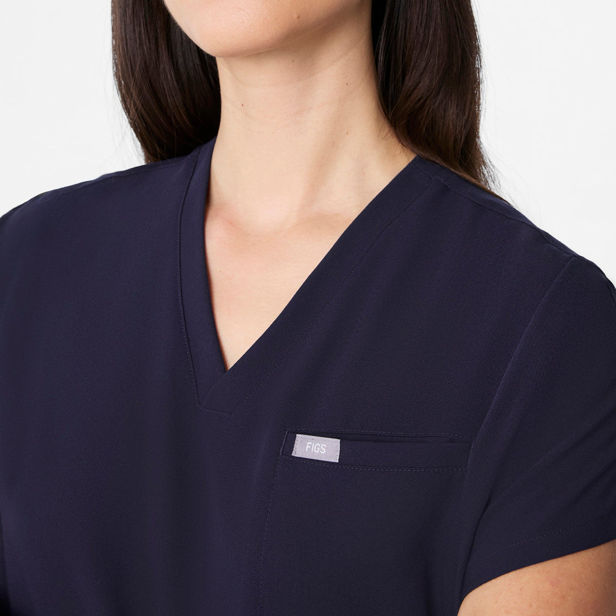 Addison Tunic Scrub Top - Navy