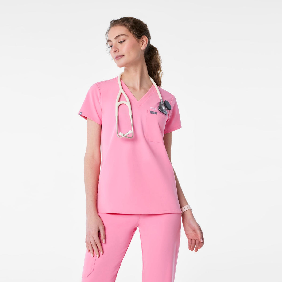 Catarina Scrub Top™ - Sunrise Pink