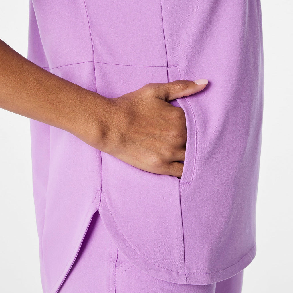 Montex Relaxed Scrub Top - Wild Iris
