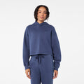 Hayden Vintage Wash Cropped Hoodie Sweatshirt - Quiet Navy