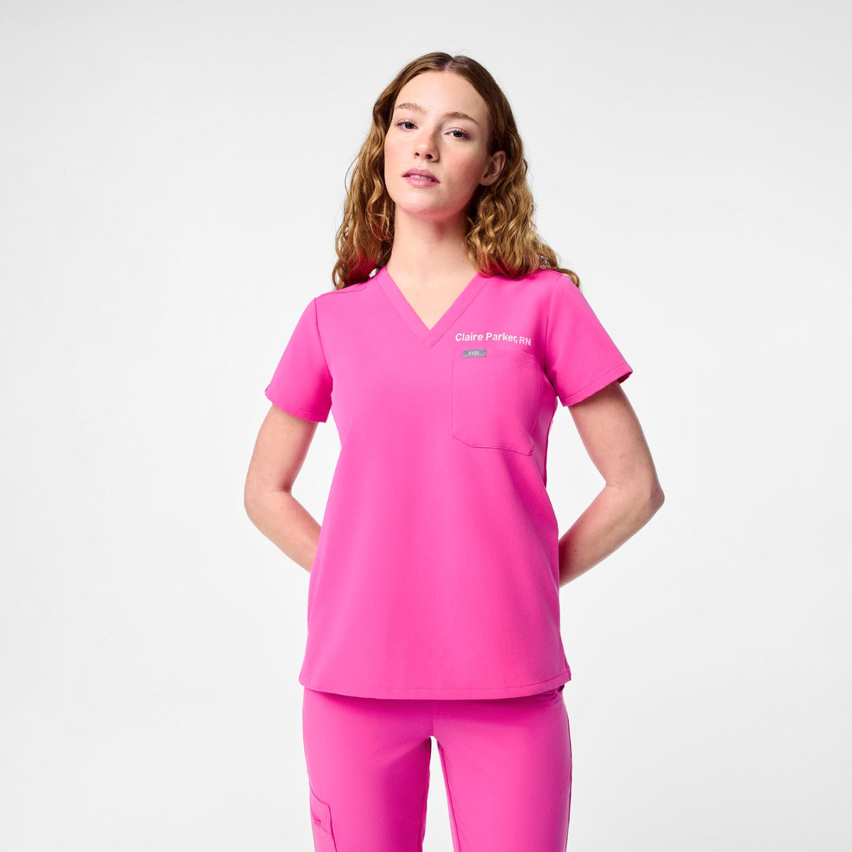Catarina Scrub Top™ - Rapid Response Pink