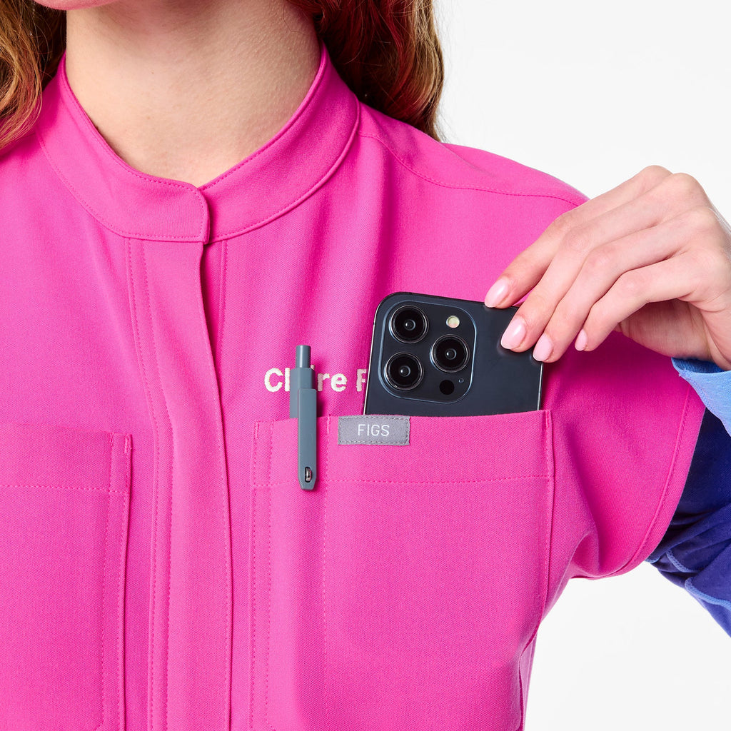 Rafaela Jogger ScrubJumpsuit™ - Rapid Response Pink