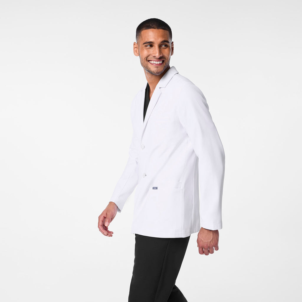 Harlem Short Slim Lab Coat - White