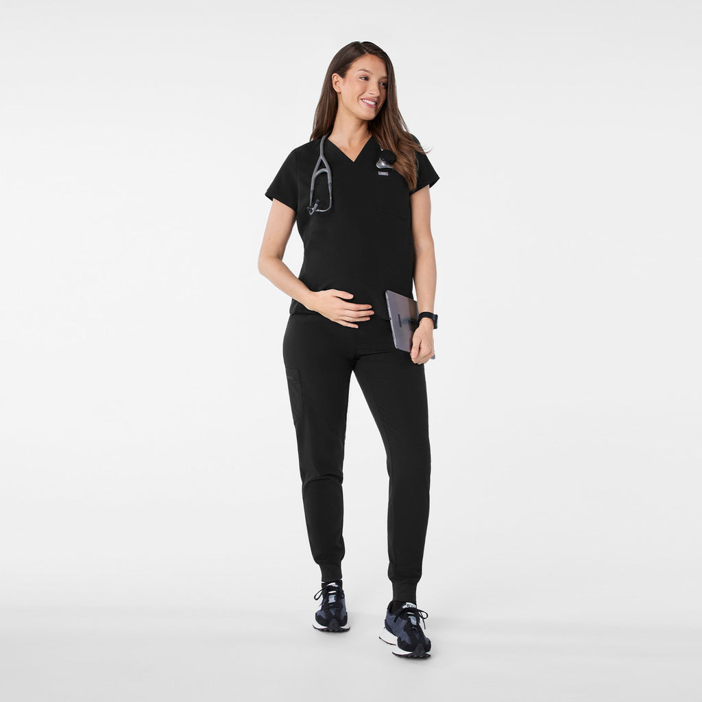 Zamora Maternity Jogger Scrub Pant - Black