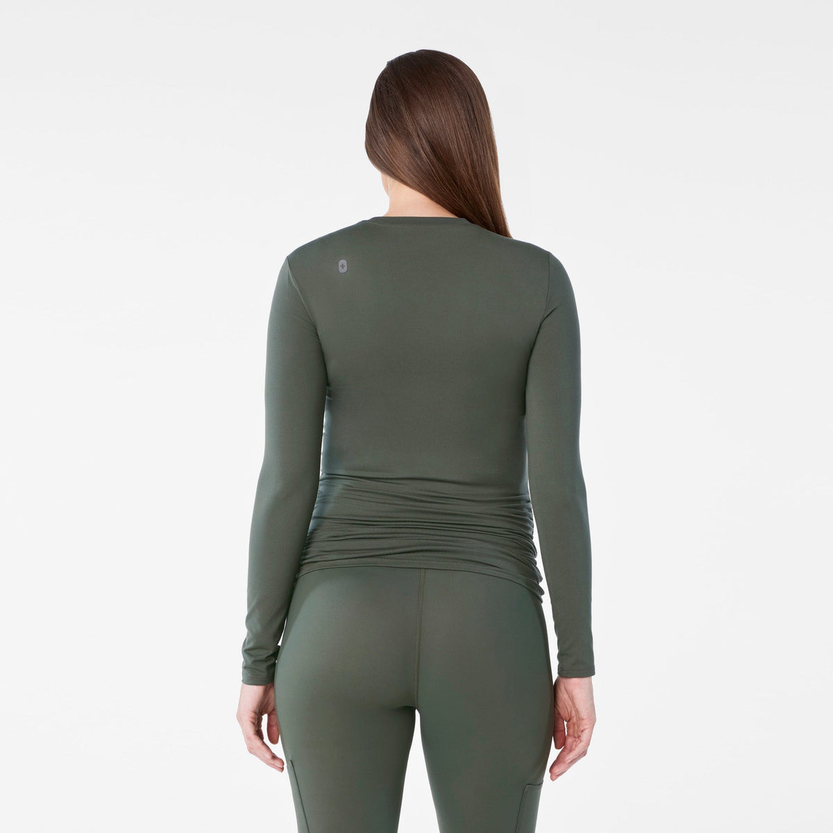 Cary Maternity Long-Sleeve Underscrub - Moss