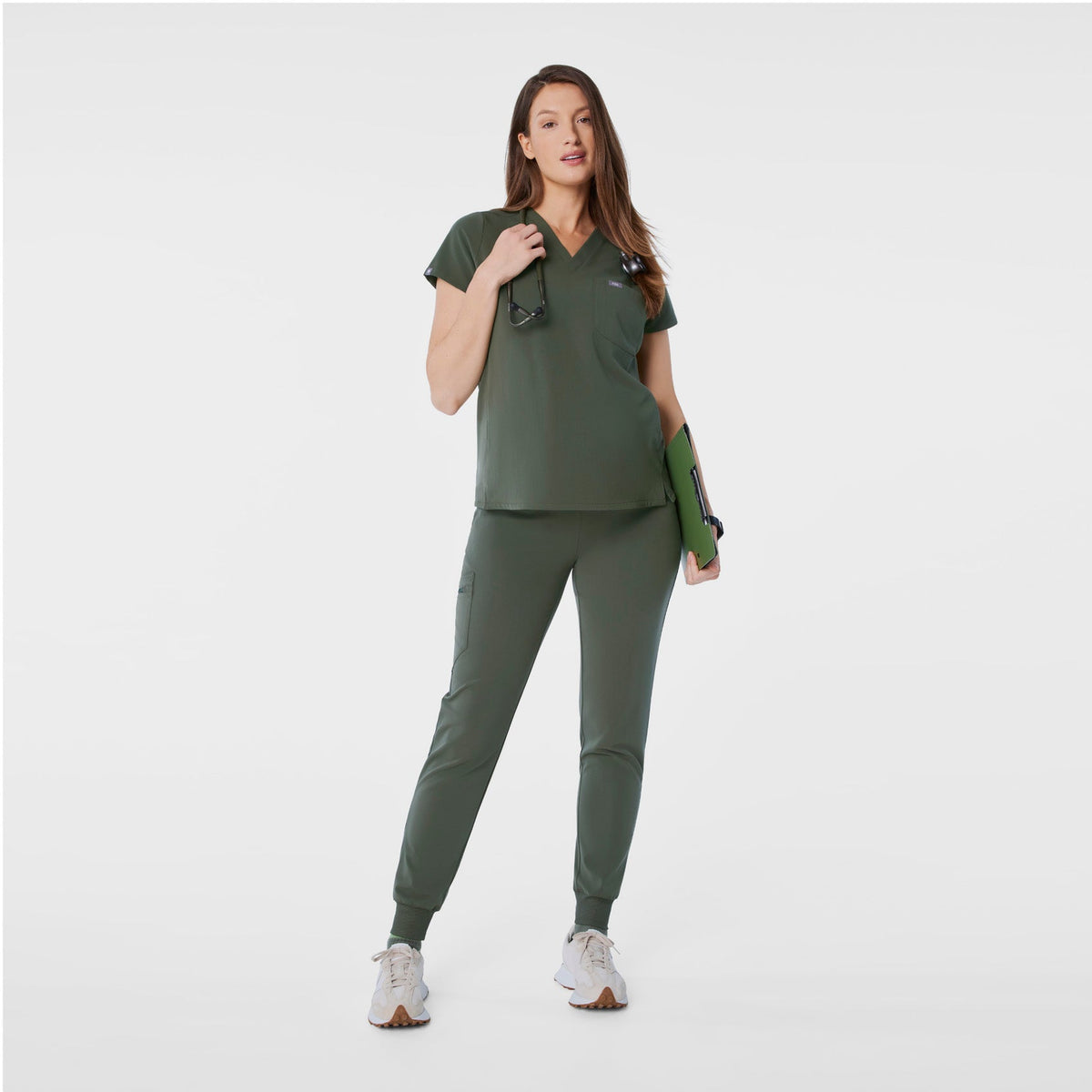 Zamora Maternity Jogger Scrub Pant - Moss
