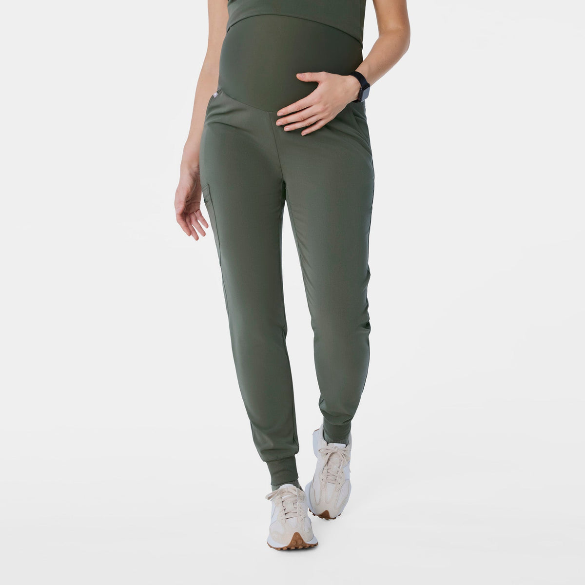 Zamora Maternity Jogger Scrub Pant - Moss