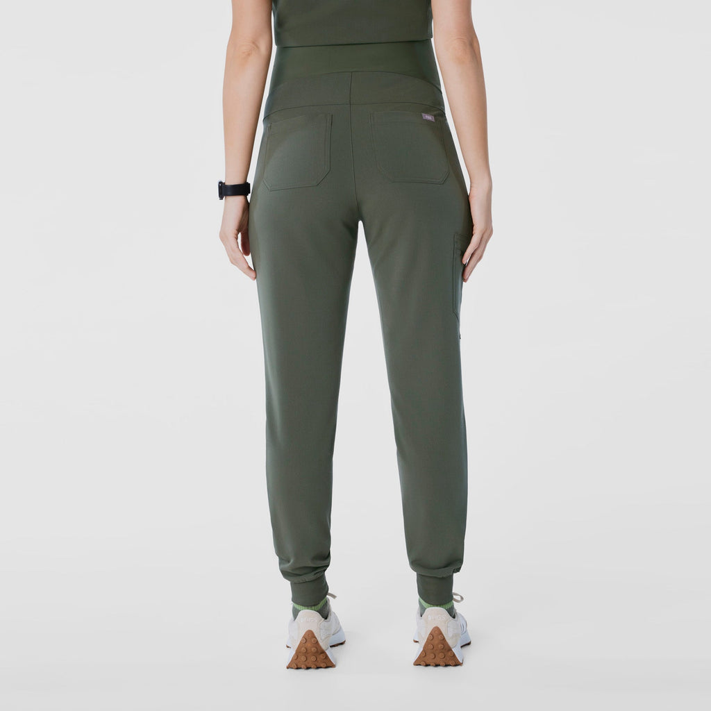Zamora Maternity Jogger Scrub Pant - Moss