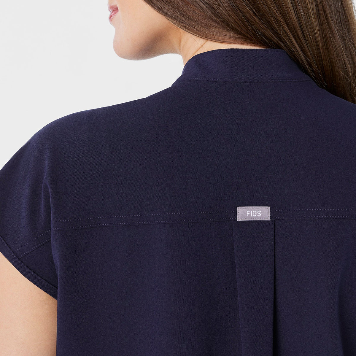 Rafaela Maternity Scrub Top - Navy