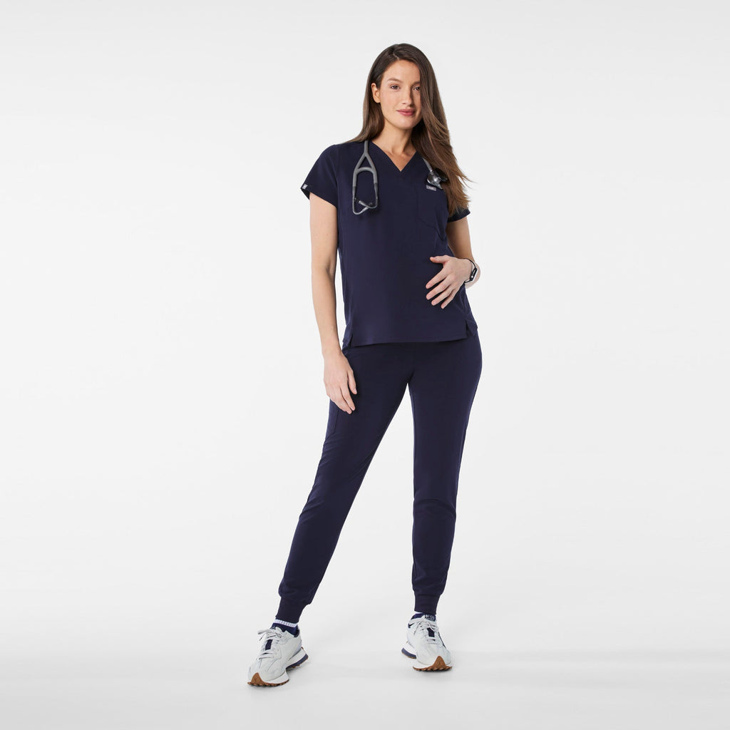 Zamora Maternity Jogger Scrub Pant - Navy