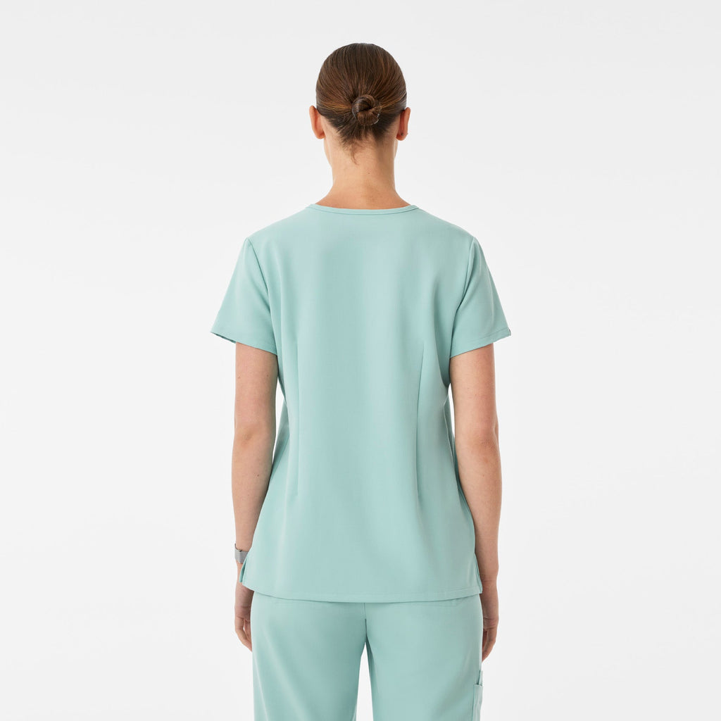 Catarina Scrub Top™ - Seaglass