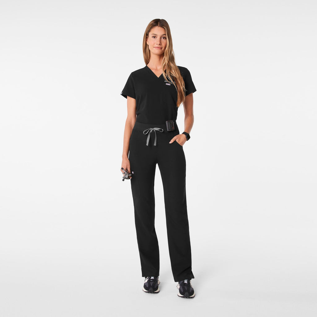 Kade High-Rise Straight-Leg Scrub Pant™ - Black