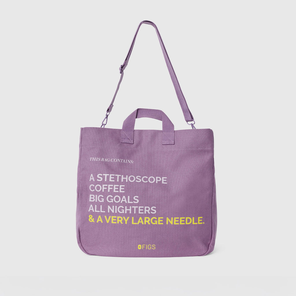 A Very Large Needle Detachable Strap Tote - Purple Haze