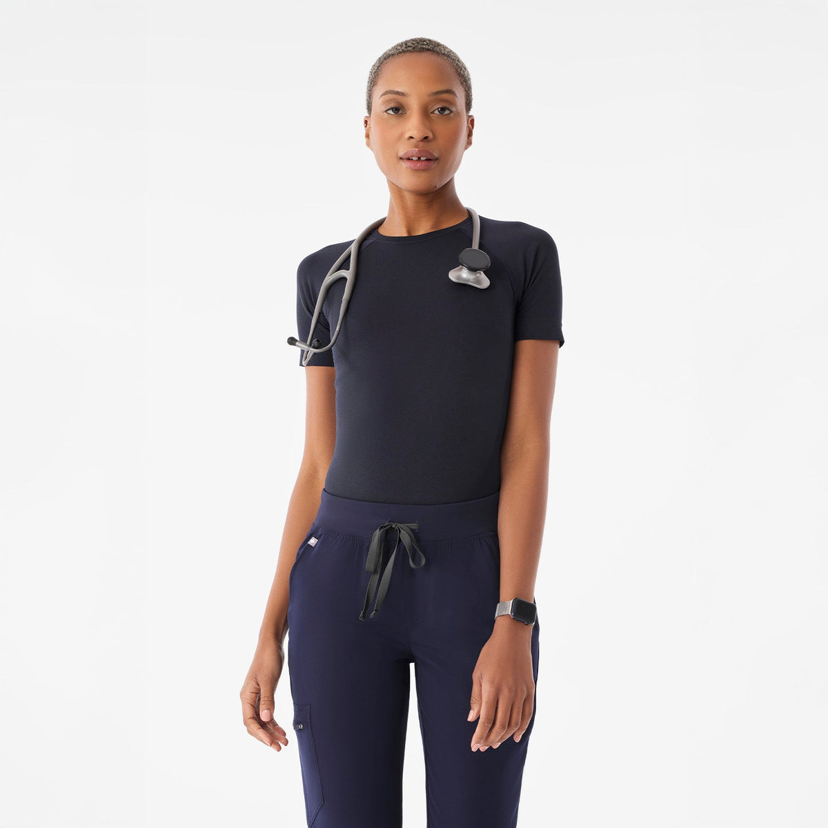 Salta Seamless Short-Sleeve Underscrub - Navy