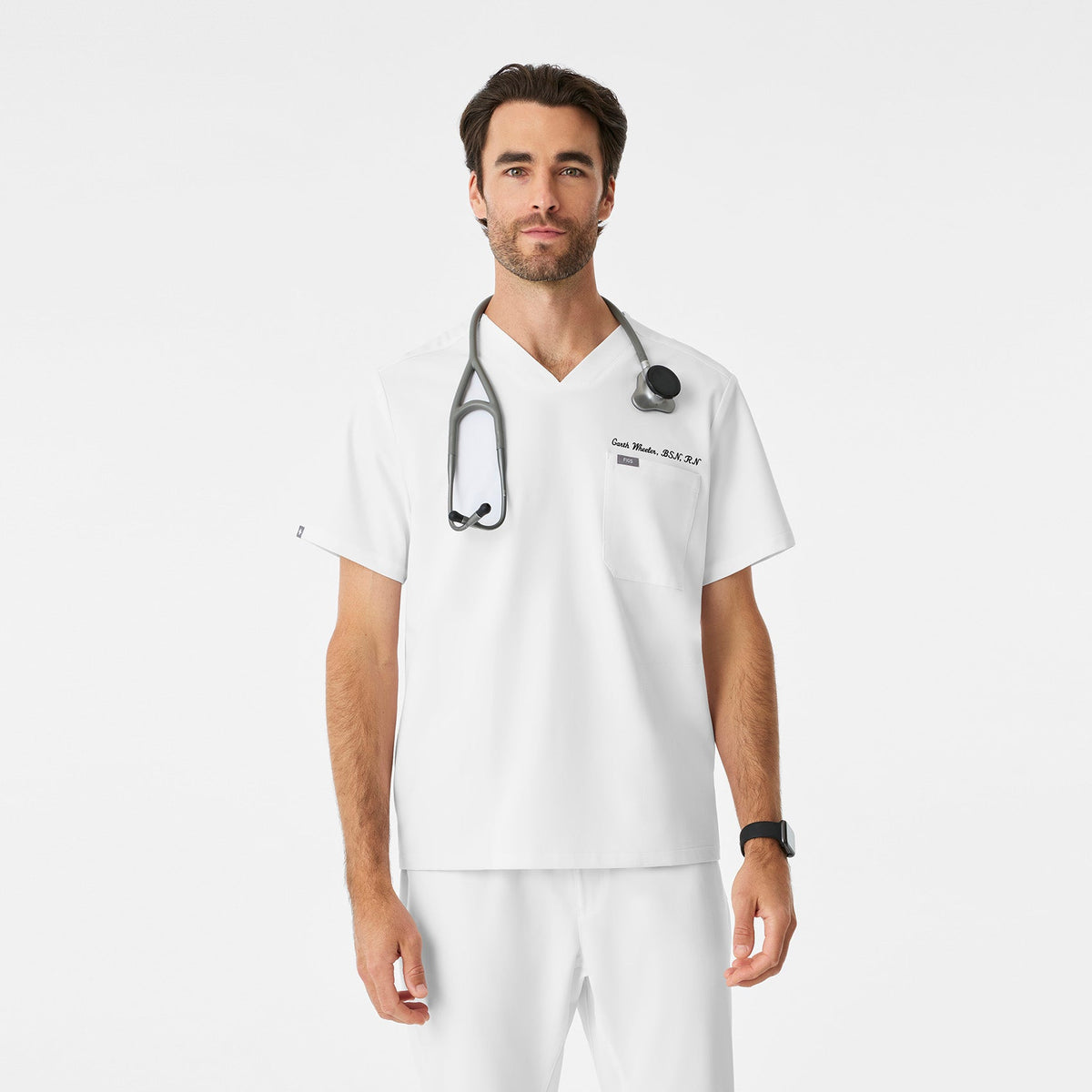Chisec Scrub Top™ - Optic White
