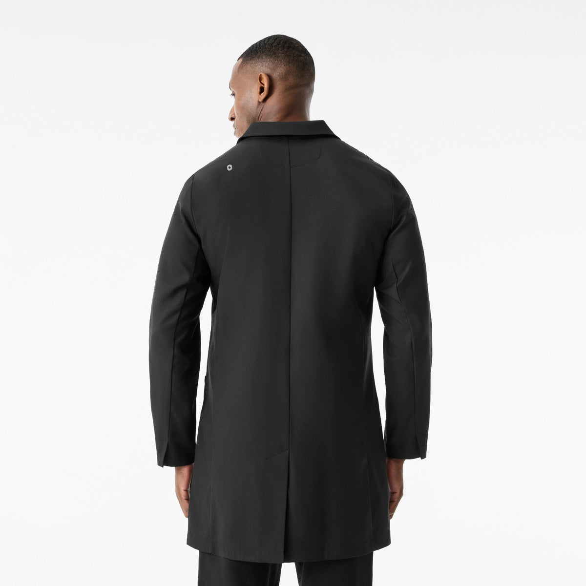 Harlem Long Slim Lab Coat - Black