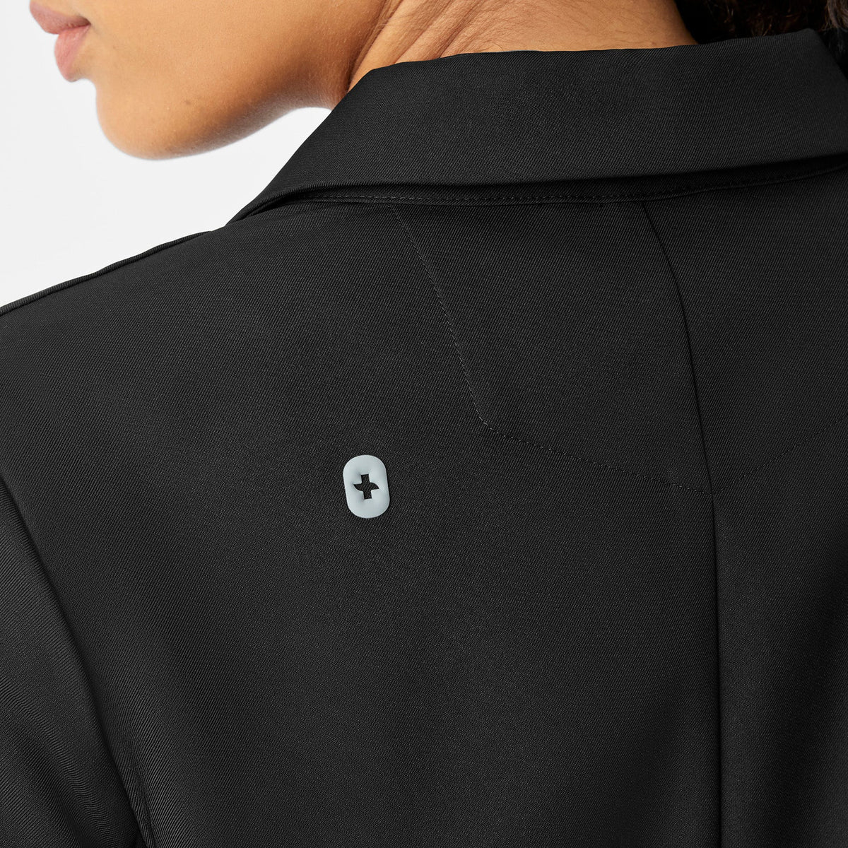 Bellevue Long Slim Lab Coat - Black