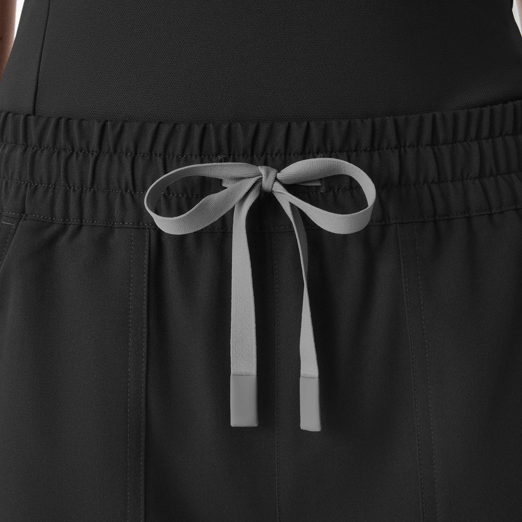 Roslyn Wide-Leg Scrub Pant - Black