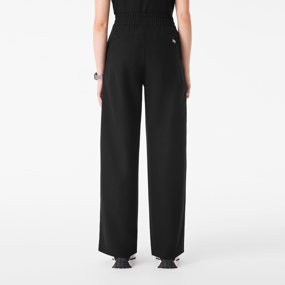 Shelby Ultra-High-Rise Wide-Leg Scrub Pant - Black