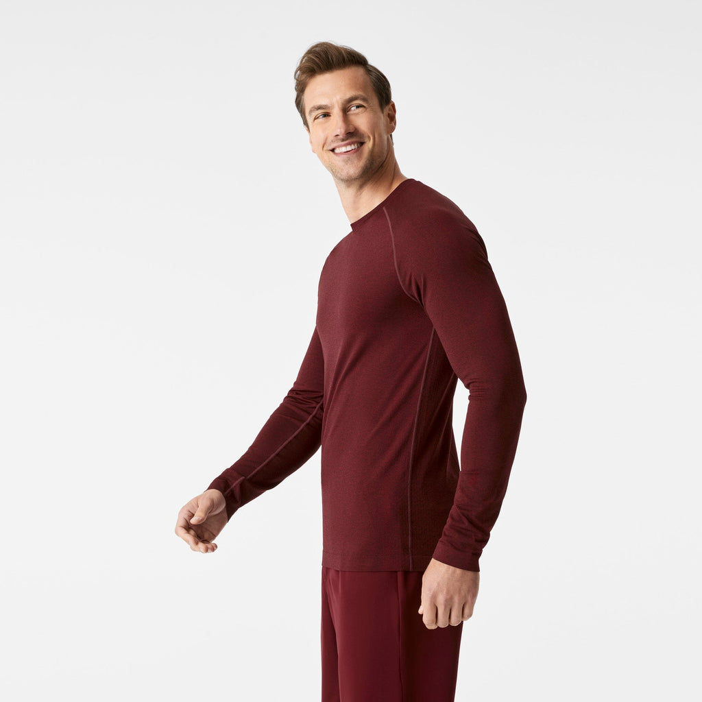 Makato Seamless Long-Sleeve Underscrub - Burgundy