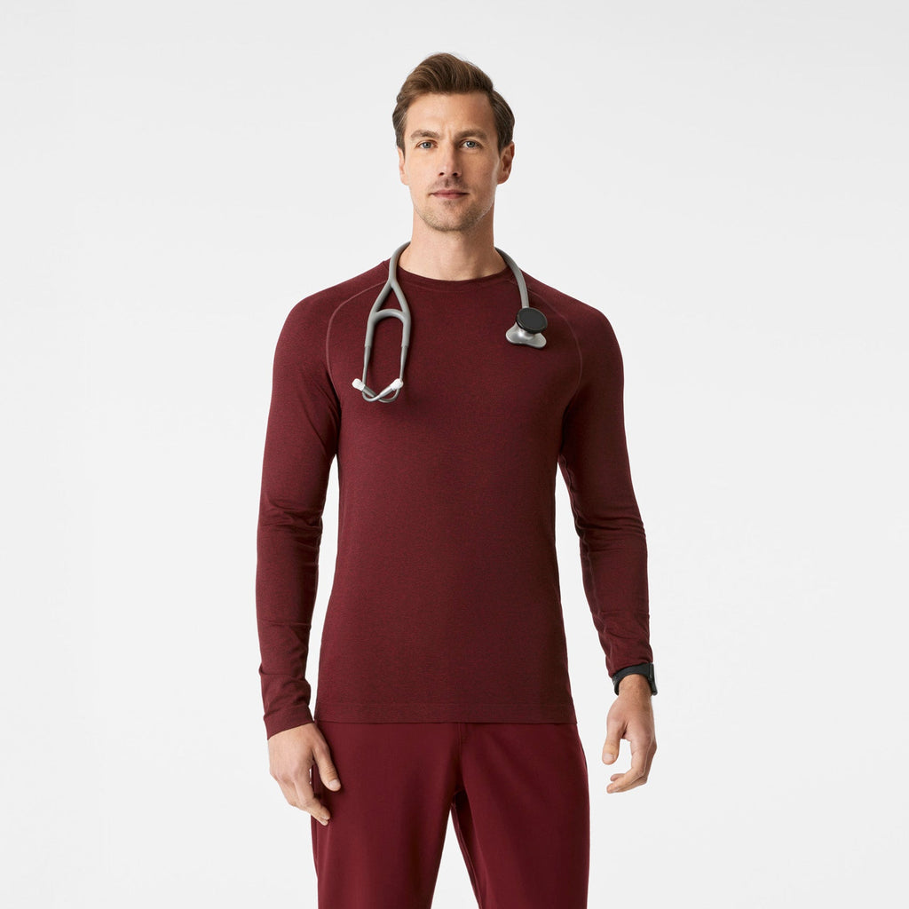 Makato Seamless Long-Sleeve Underscrub - Burgundy