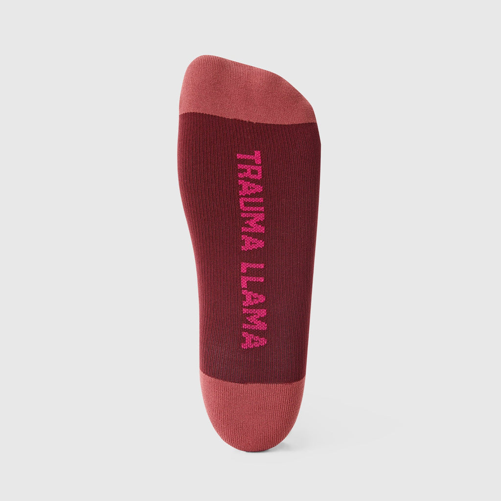 FIGS Compression Socks - Trauma Llama/Burgundy