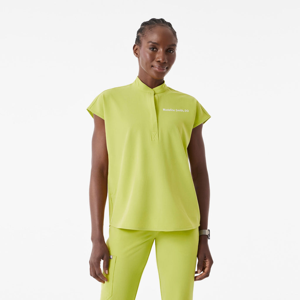 Rafaela Oversized Scrub Top™ - Celery