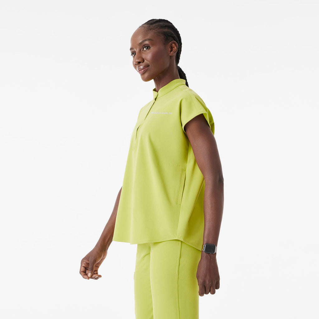 Rafaela Oversized Scrub Top™ - Celery